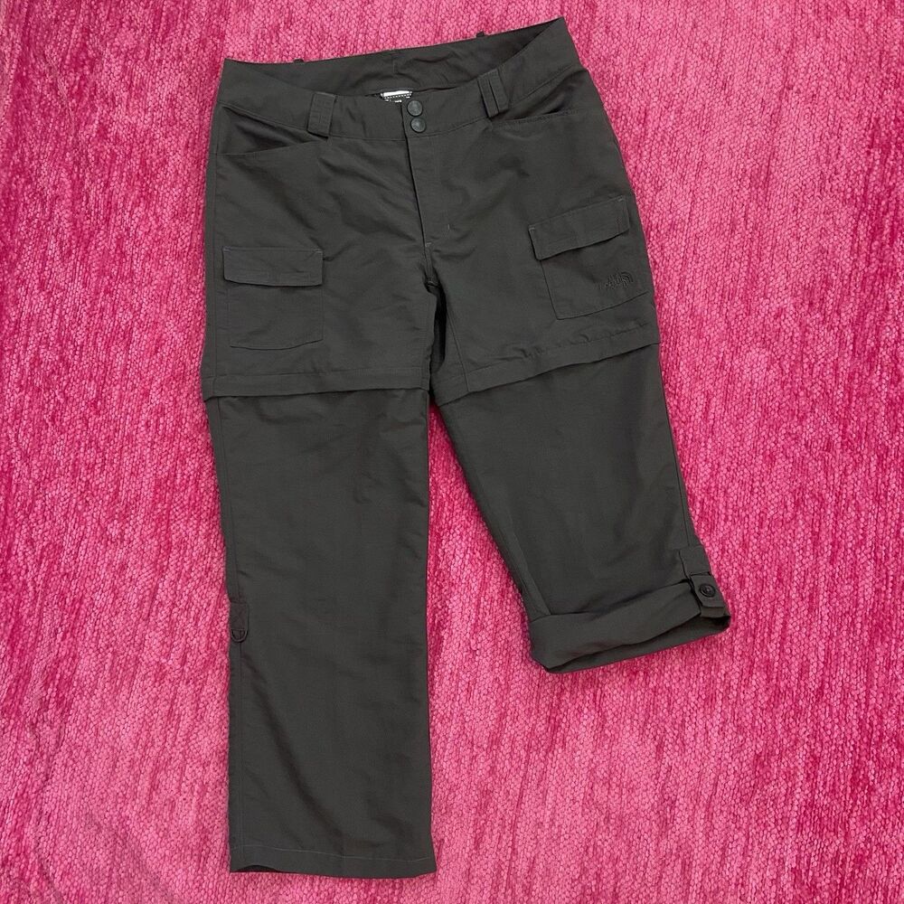 The North Face Convertible Hiking Pants Zip Off Shorts Roll Up Tabs Size 12 S
